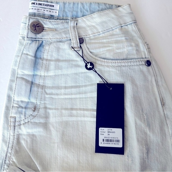 ONE Teaspoon Brando Bonita High Waist Denim Shorts - Picture 7 of 14